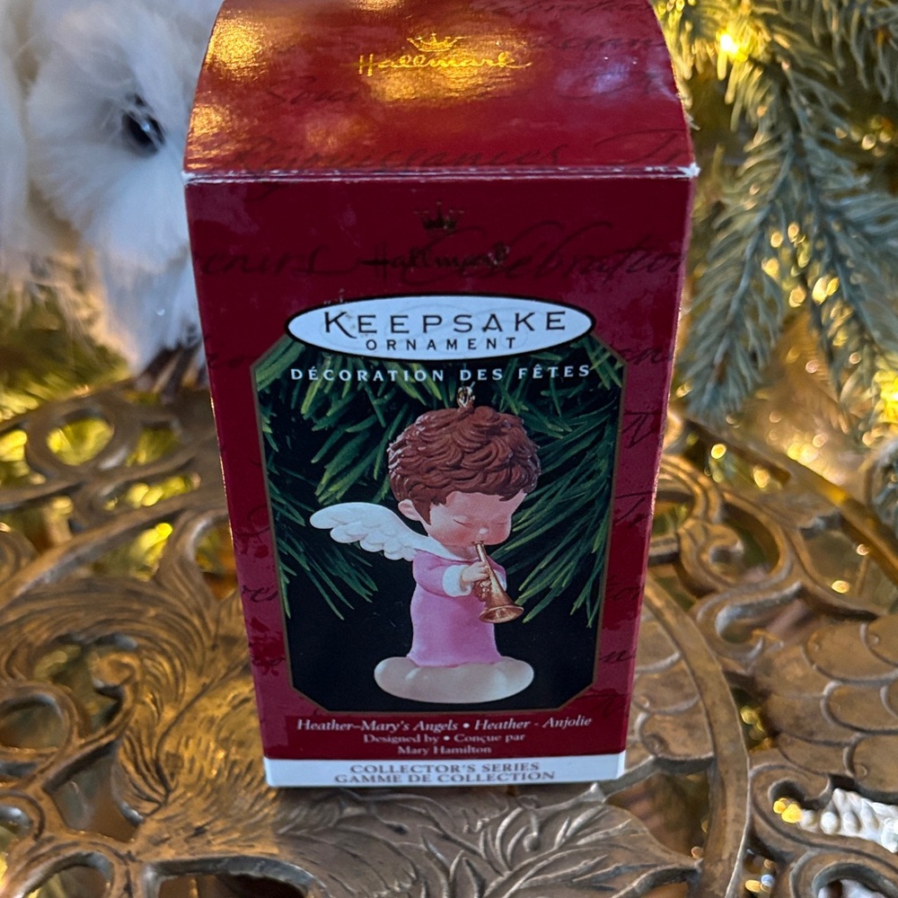 Pink Angel Christmas Ornament hallmark collectors edition